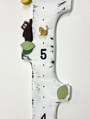 Woodland Bear - Birch with Bee Height Marker